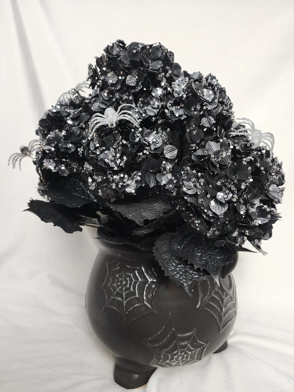 Spooky Night Black Halloween LIGHTUP Floral Arrangement by
